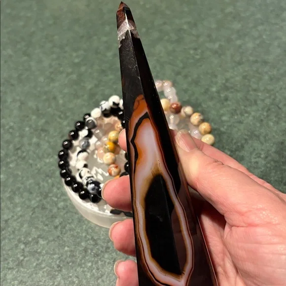 Agate bracelets & obelisk bundle - Picture 5 of 7